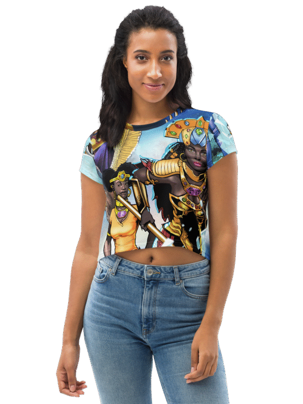 Queen Calafia Comic Book Print Crop Tee