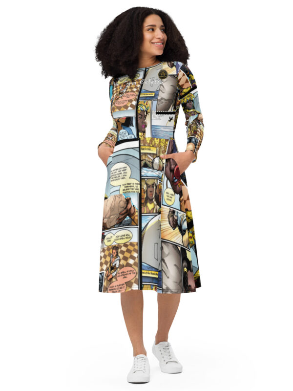 Queen Calafia Comic Book Long-Sleeve Dress