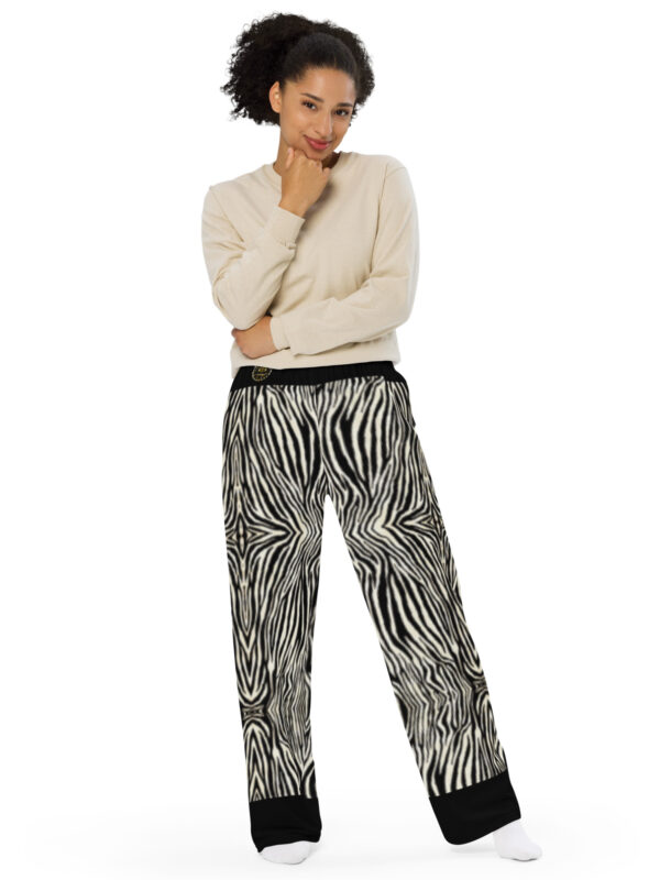 Zebra Black Wide Leg Pants