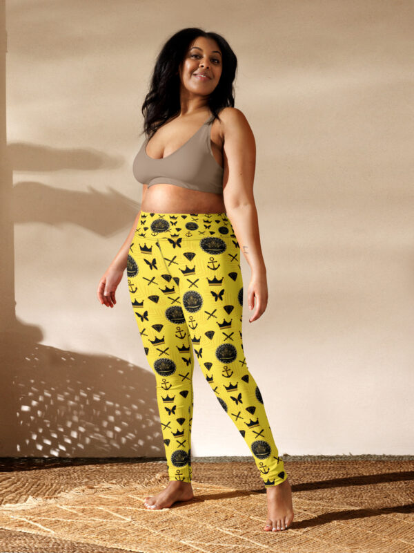 Royal Armor Yaasss Yellow  Yoga Leggings