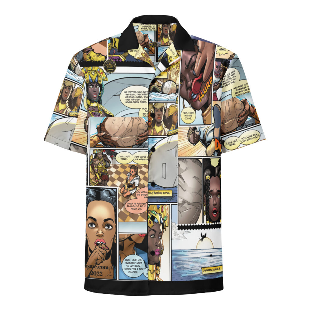 Queen Calafia Comic Book Pages Unisex Button Shirt