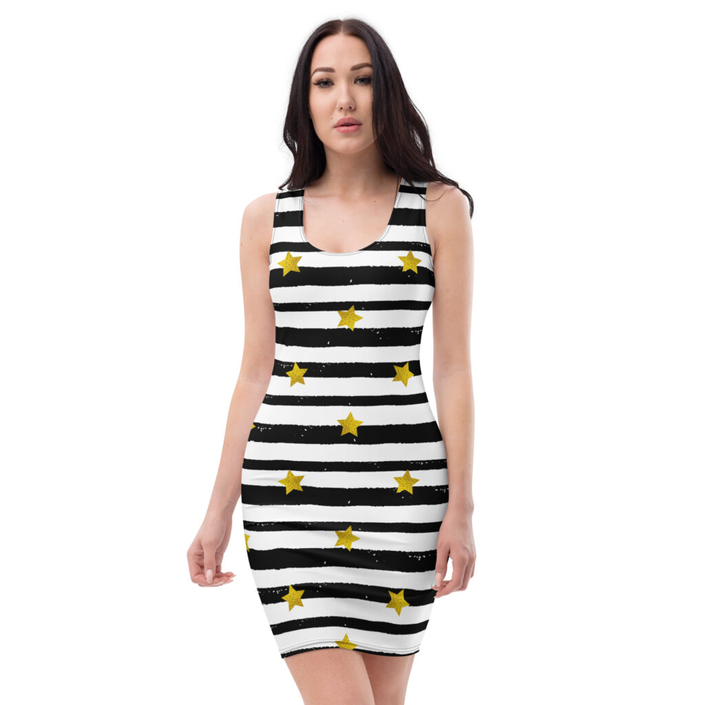 CaliisMe Statr and Stripes Bodycon dress