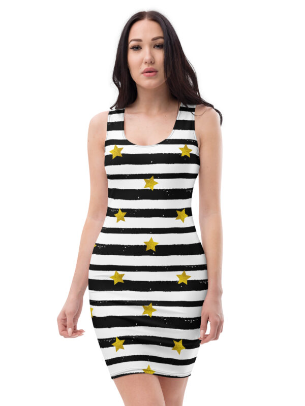 CaliisMe Statr and Stripes Bodycon dress