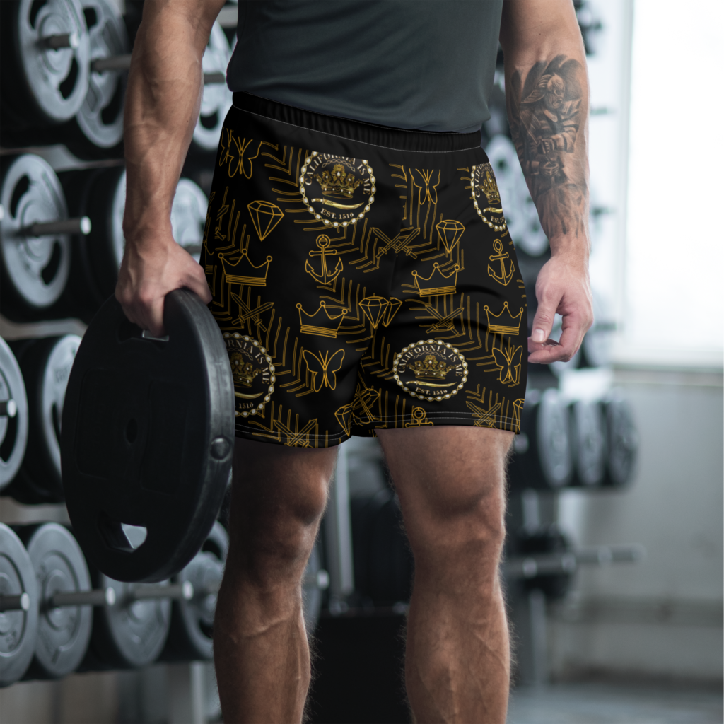 Royal Armor Patterned Unisex Athletic Long Shorts