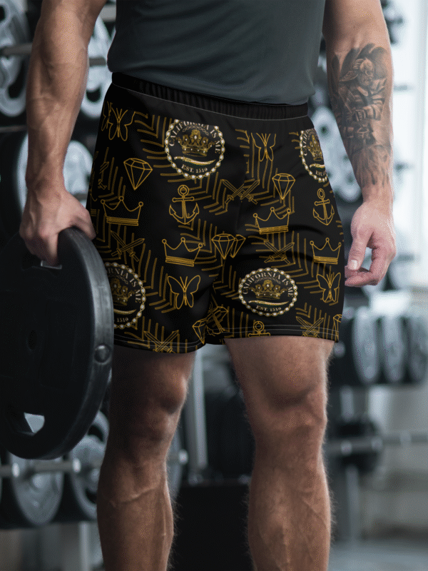Royal Armor Patterned Unisex Athletic Long Shorts