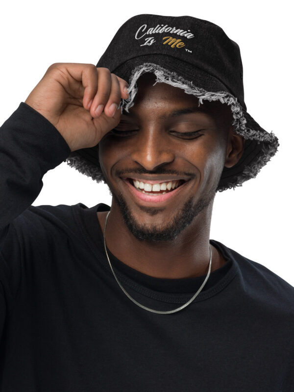 CaliisMe CIM Distressed denim bucket hat
