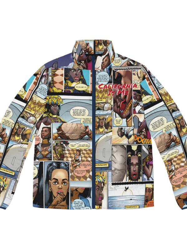 Queen Calafia Comic Pages Puff Jacket