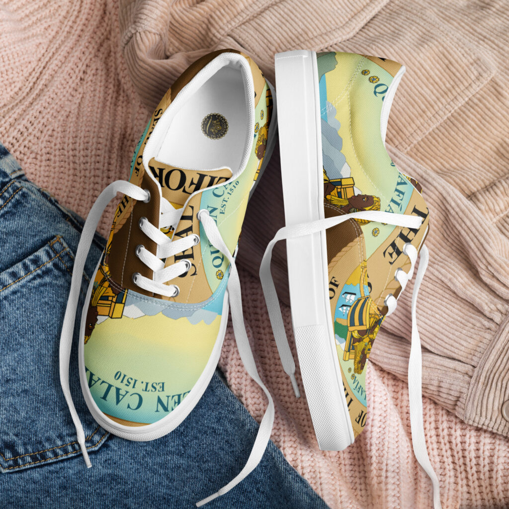 Queen Calafia Queen’s lace-up canvas shoes - Image 2