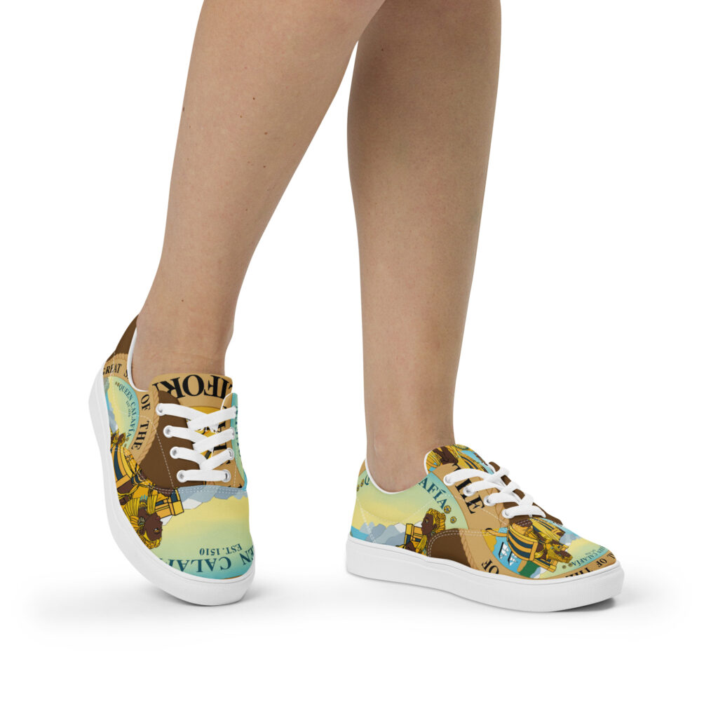 Queen Calafia Queen/s lace-up canvas shoes - Image 4